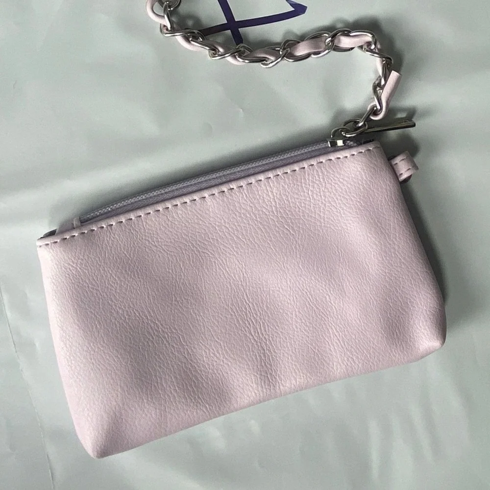 Steve Madden Lavender Chain Detail‎ Wristlet Pouch Bag